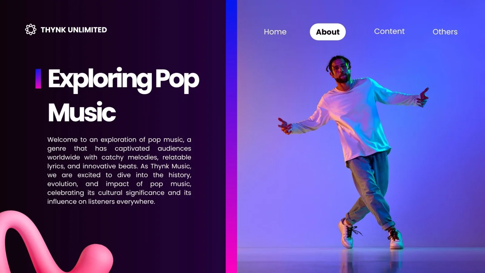 Black and Pink Gradient Modern Music Presentation — image 1