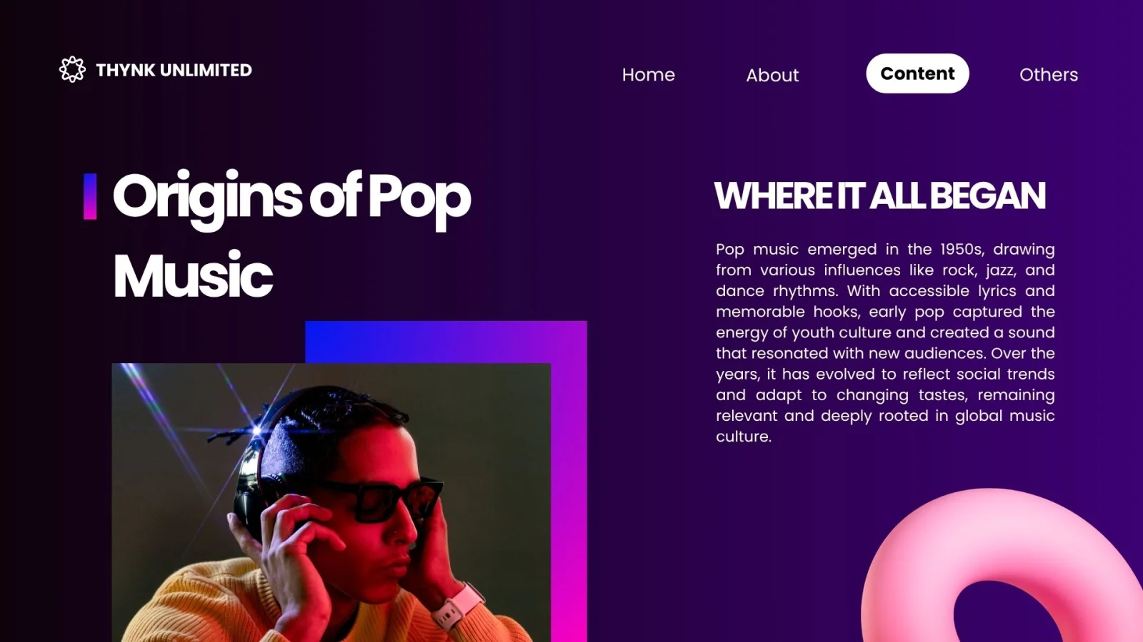 Black and Pink Gradient Modern Music Presentation — image 2