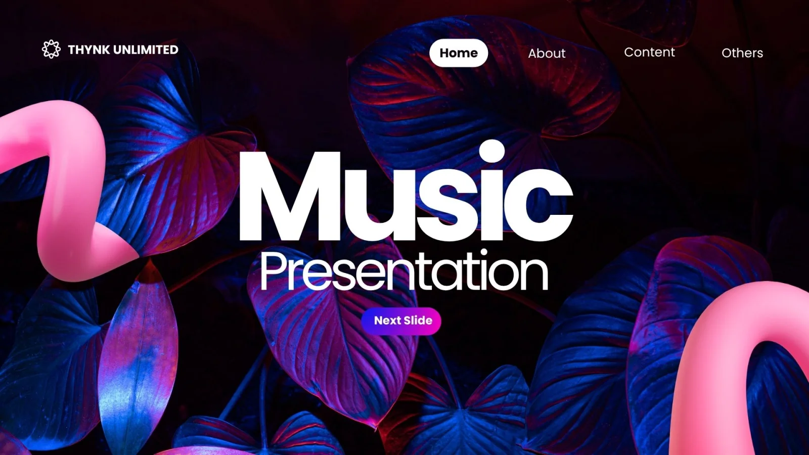 Black and Pink Gradient Modern Music Presentation
