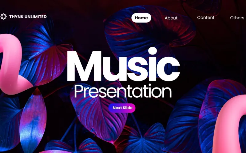 Black and Pink Gradient Modern Music Presentation