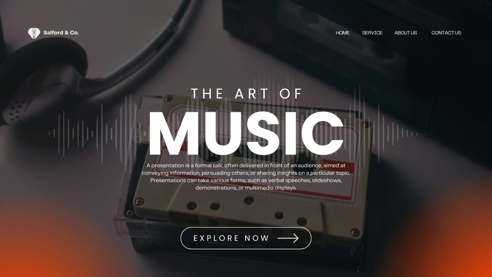 Black and White Modern The Art Of Music Presentation