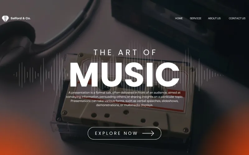 Black and White Modern The Art Of Music Presentation