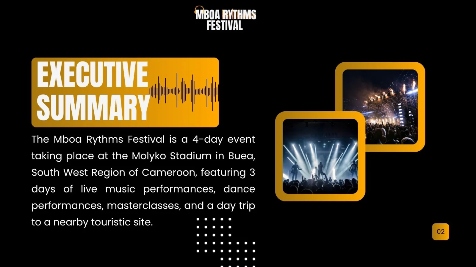 Black and Yellow Bold Modern Music Presentation — image 1