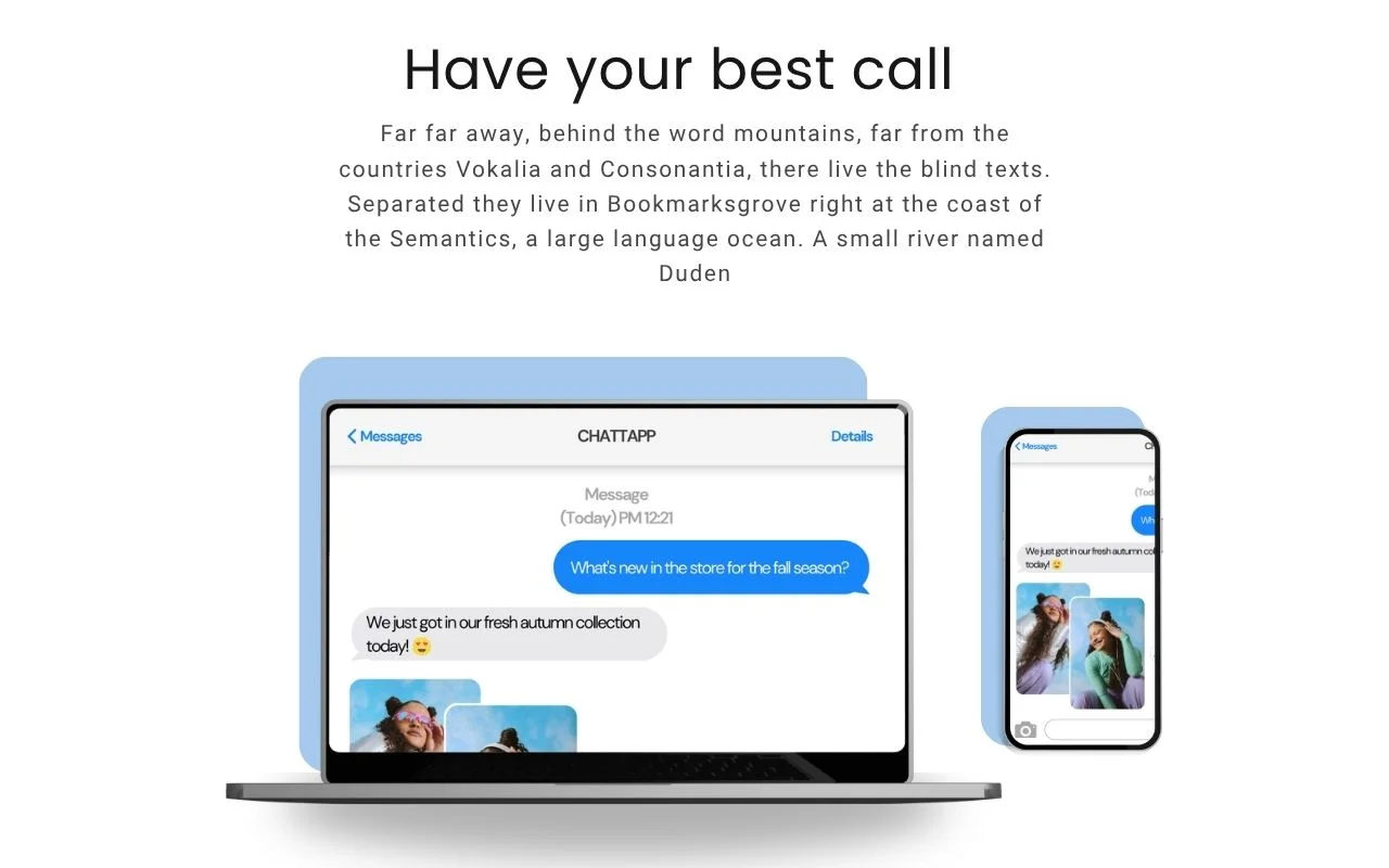 CHAT APP LANDING PAGE — image 1