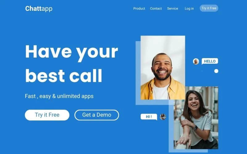 CHAT APP LANDING PAGE