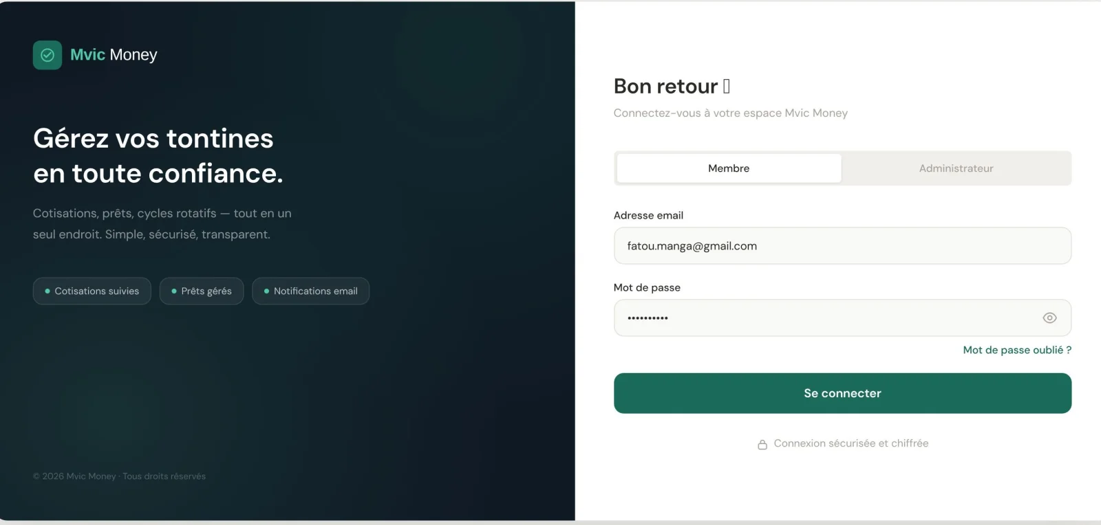 Mvic Tontine — Digital Tontine & Savings Management App