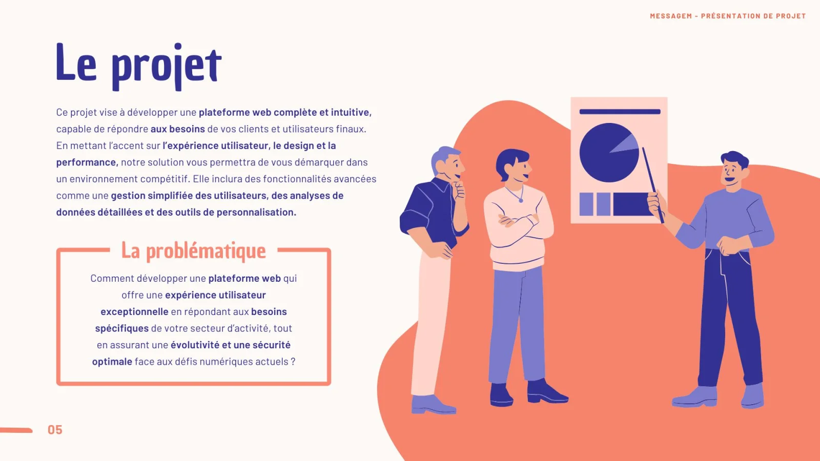 Présentation Professionnelle Simple Moderne Illustrative Bleu — image 2