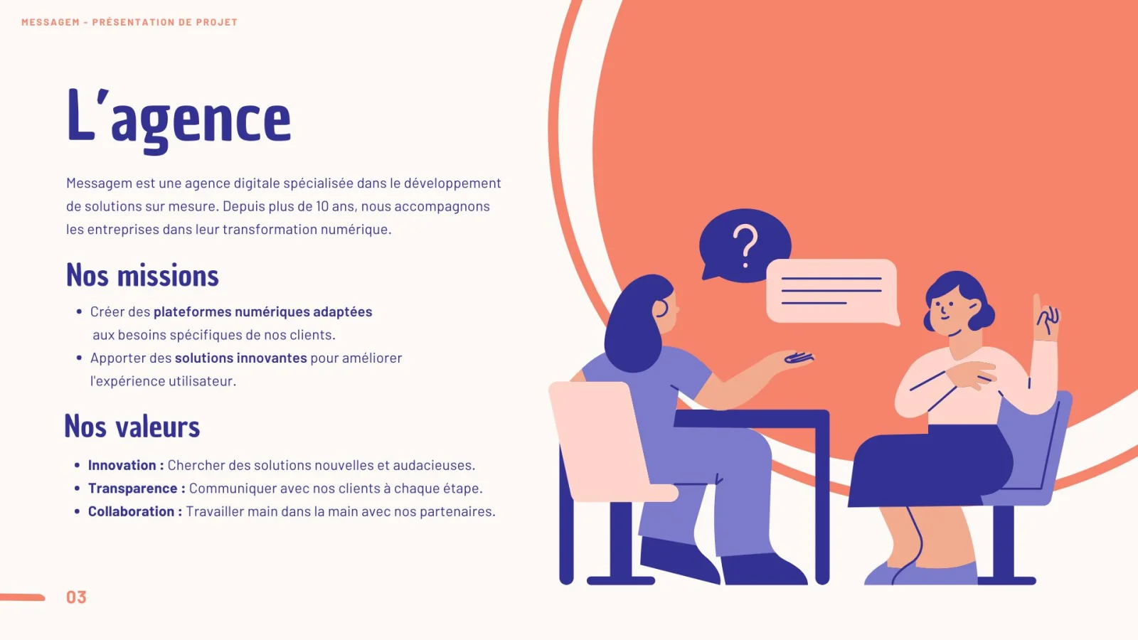 Présentation Professionnelle Simple Moderne Illustrative Bleu — image 4