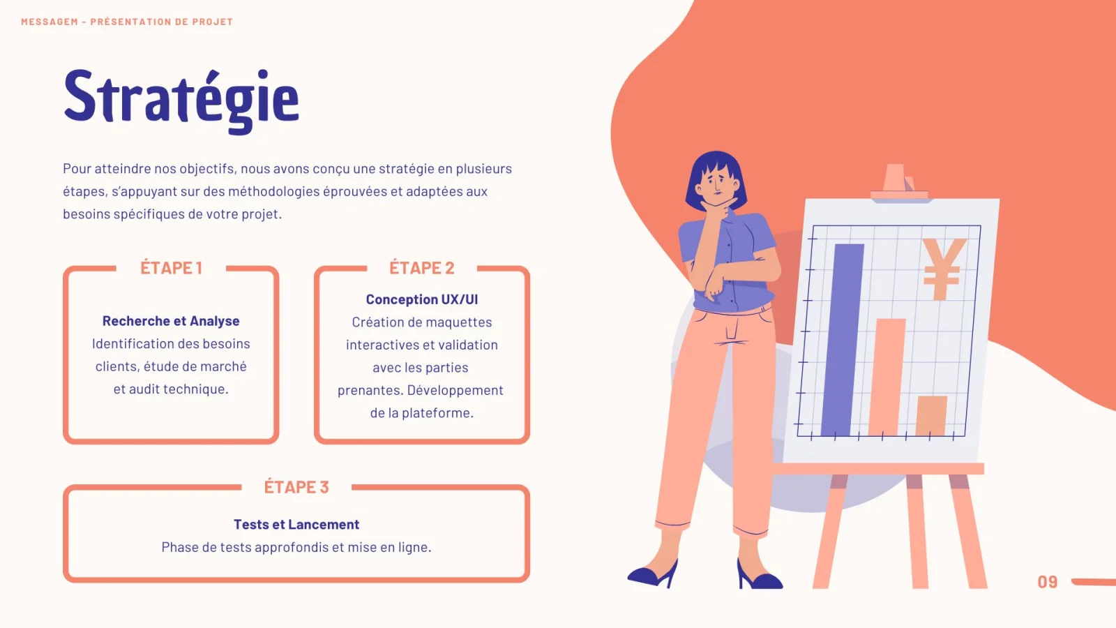 Présentation Professionnelle Simple Moderne Illustrative Bleu — image 5