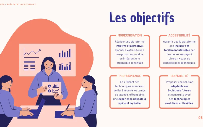 Présentation Professionnelle Simple Moderne Illustrative Bleu