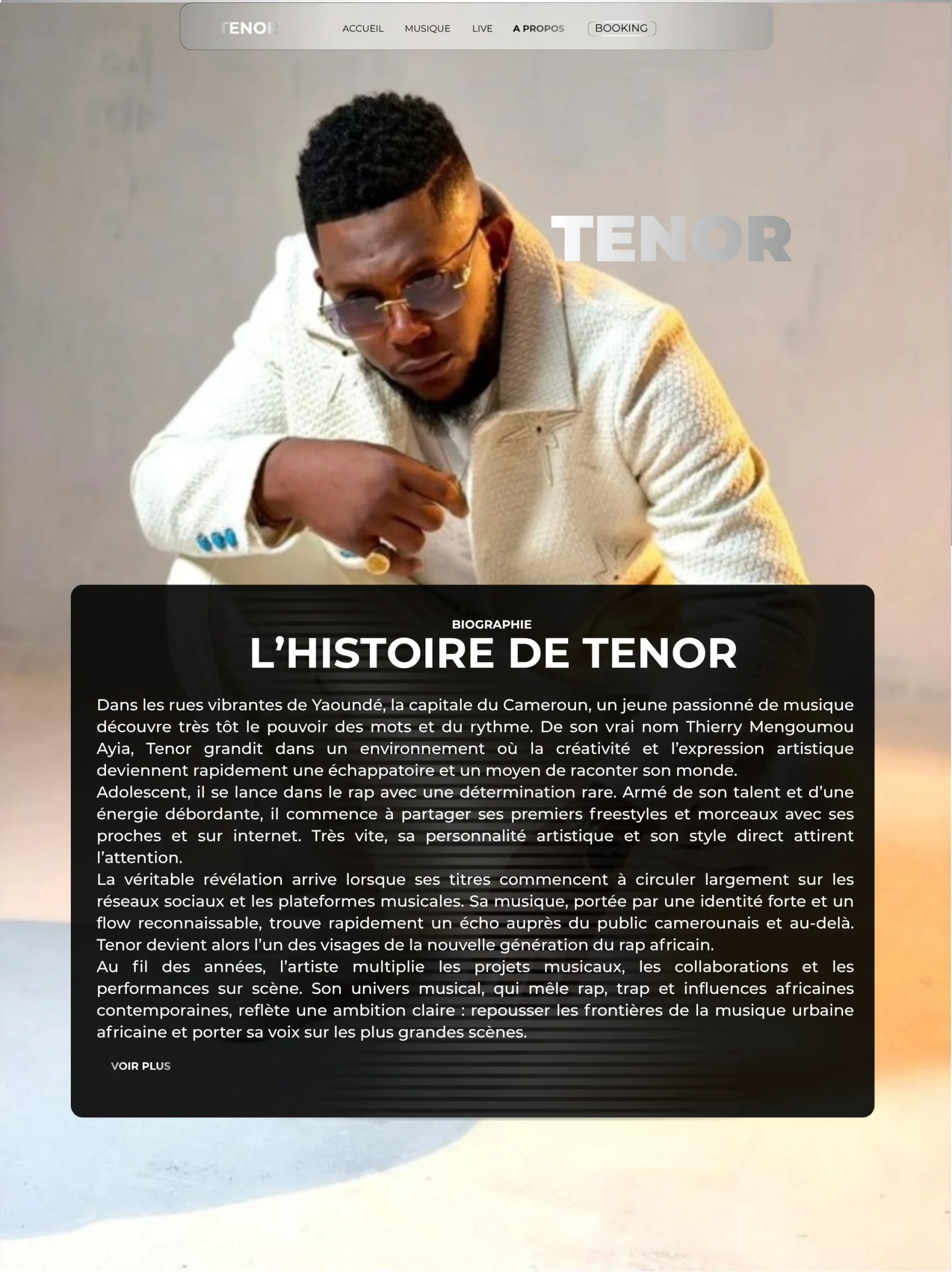 TENOR — Official Artist Website & Digital Platform — image 5